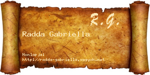 Radda Gabriella névjegykártya